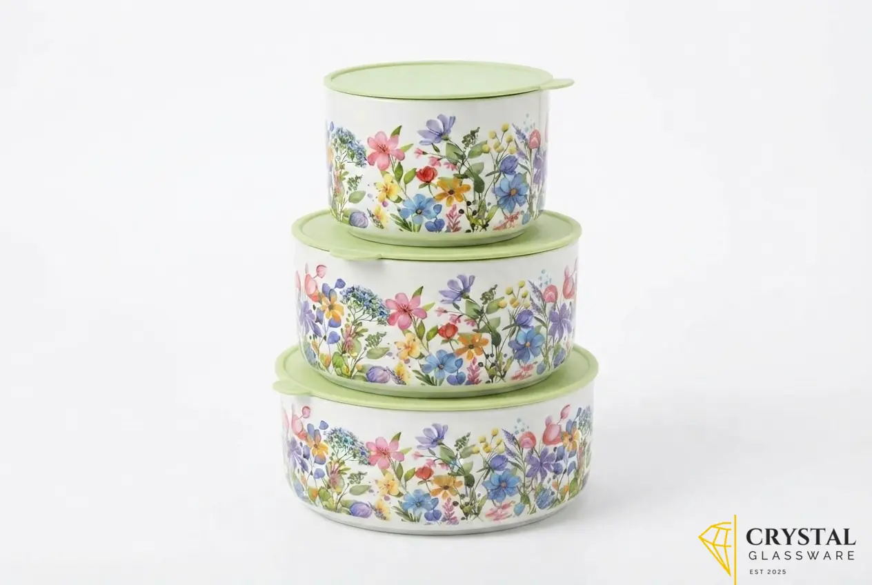 Grace Teaware brand floral ceramic storage bowls